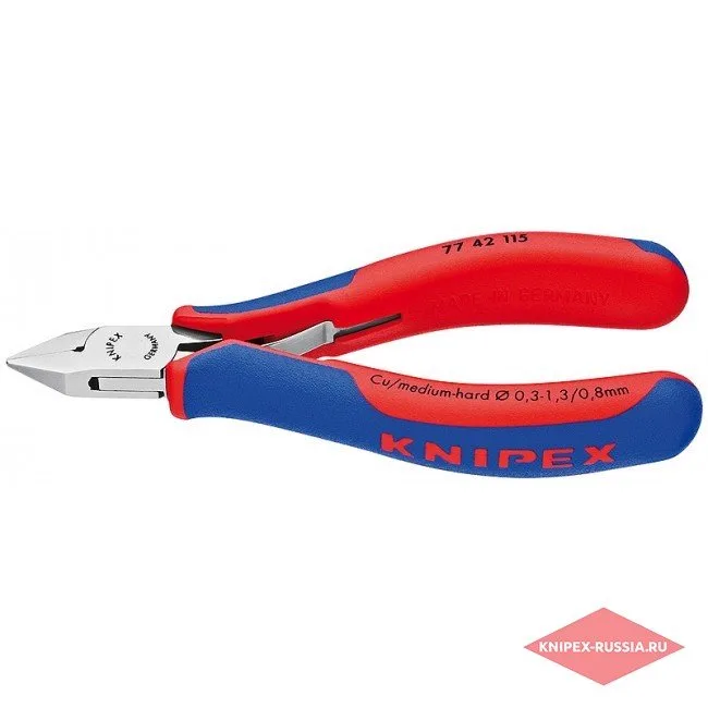 Кусачки боковые для электроники Knipex KN-7742115 — фото производителя