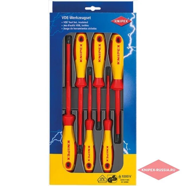 Набор отверток 6 предметов Knipex KN-002012V01