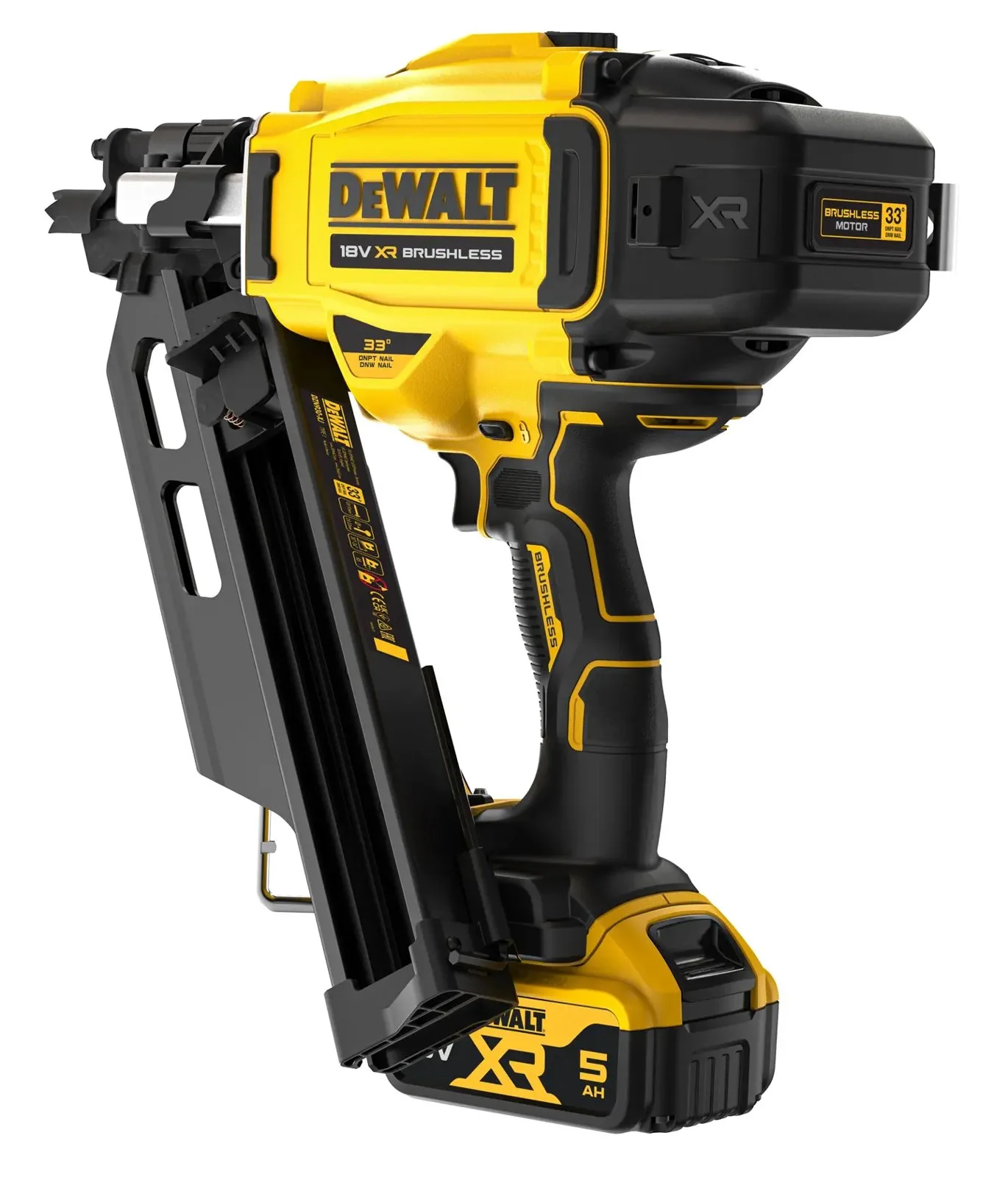 Аккумуляторный гвоздезабивной пистолет DeWalt DCN930P2-GB — фото производителя