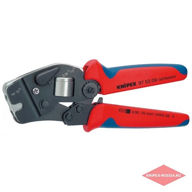 Самонастраивающийся инструмент для опрессовки контактных гильз Knipex KN-975309