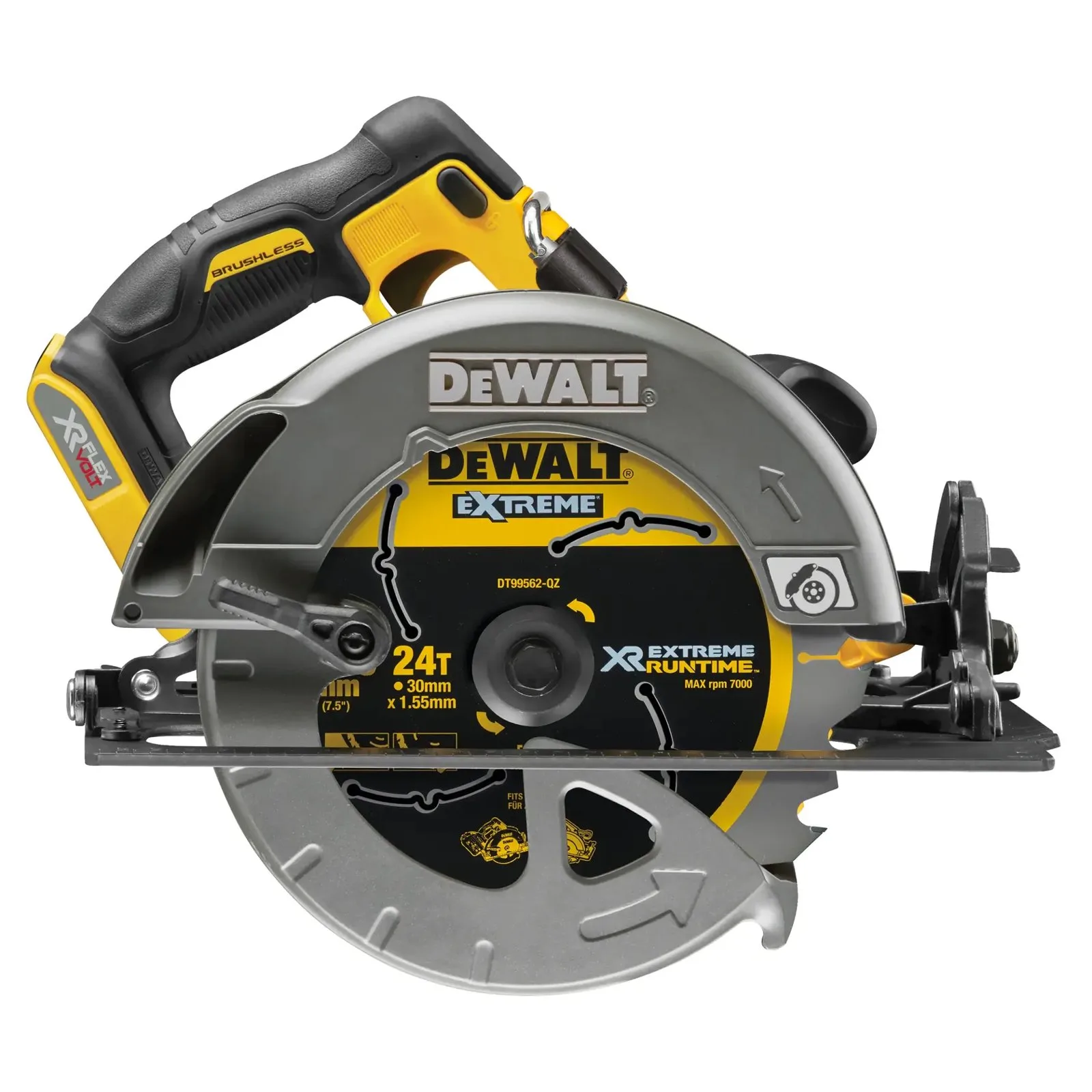 Аккумуляторная циркулярная пила DeWalt DCS578N-XJ — фото производителя