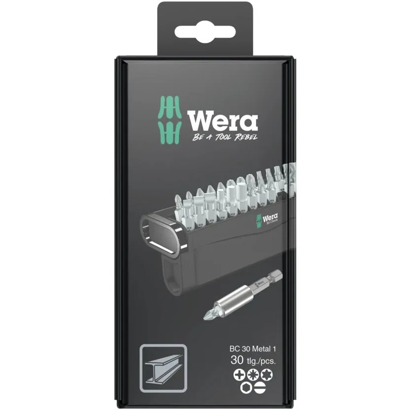 Набор инструментов Wera Bit-Check 30 Metal 1 SB — фото производителя