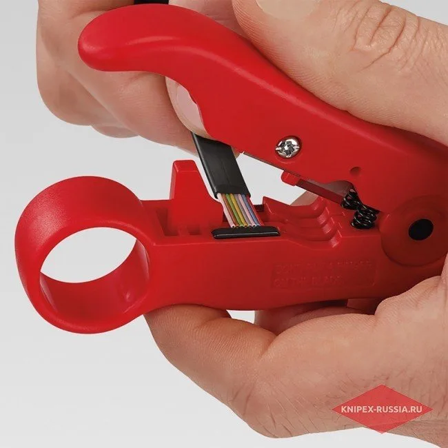 Инструмент для удаления изоляции с коаксиального кабеля Knipex KN-166006SB — фото производителя