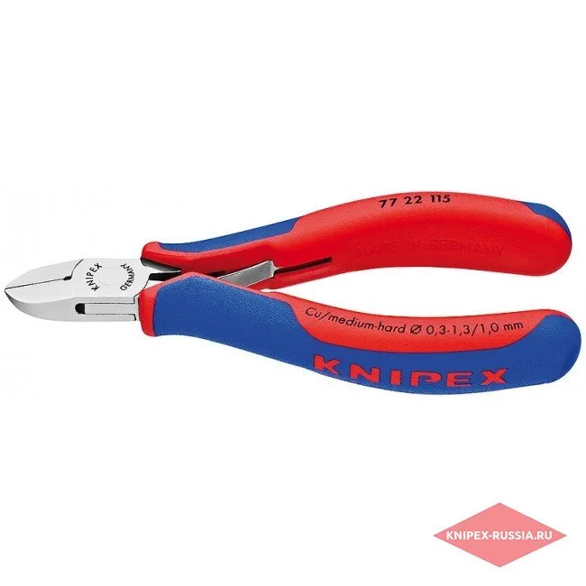 Кусачки боковые для электроники Knipex KN-7722115 — фото производителя