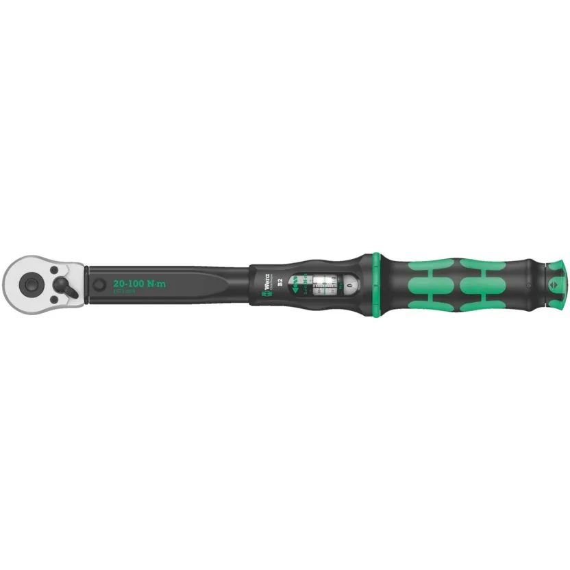 Динамометрический ключ с трещоткой с реверсом, 20-100 Нм Wera Click-Torque B 2