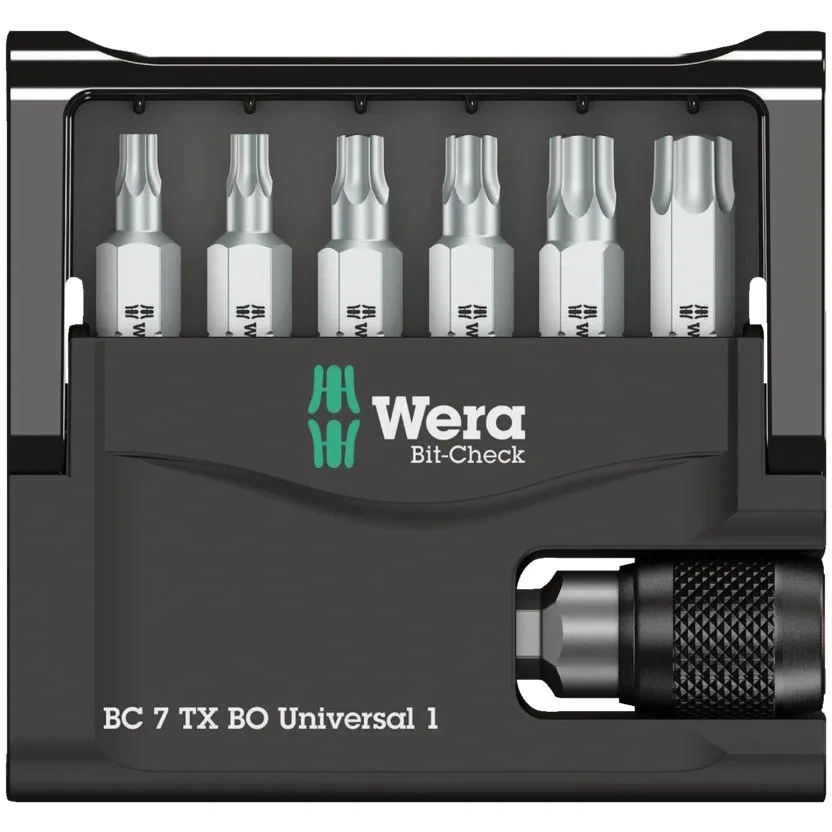 Набор инструментов Wera Bit-Check 7 TX BO Universal 1 — фото производителя