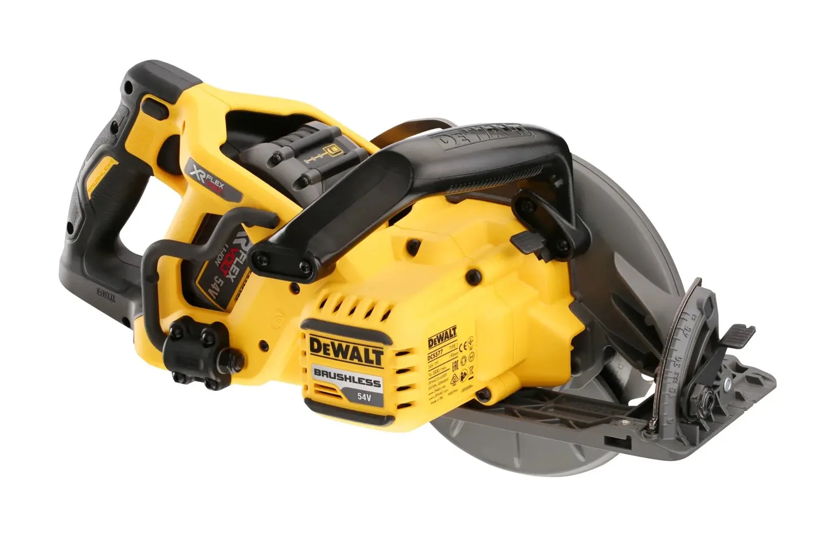 Аккумуляторная дисковая пила DeWalt DCS577T2-GB — фото производителя