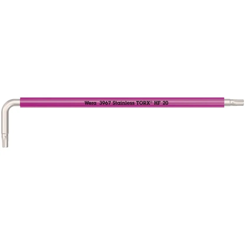 Шестигранный ключ Wera 3967 SXL TORX® HF Г-образные ключ TORX® Multicolour с фиксирующей функцией, удлиненный, нержавеющая сталь