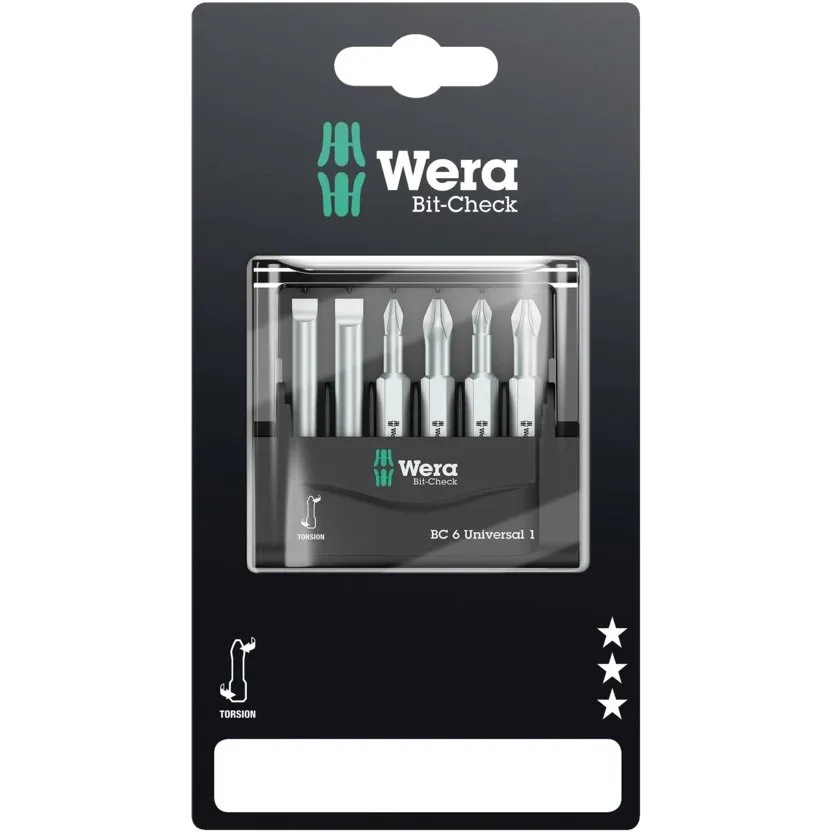 Набор инструментов Wera Bit-Check 6 Universal 1 SB — фото производителя