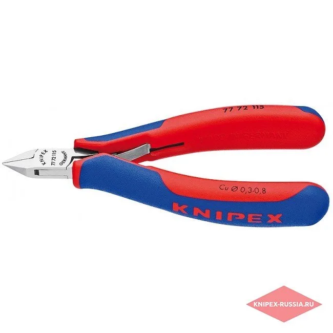 Кусачки боковые для электроники Knipex KN-7772115 — фото производителя