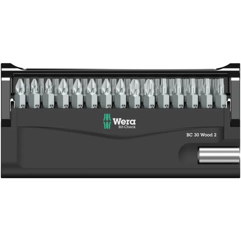 Набор инструментов Wera Bit-Check 30 Wood 2 SB — фото производителя