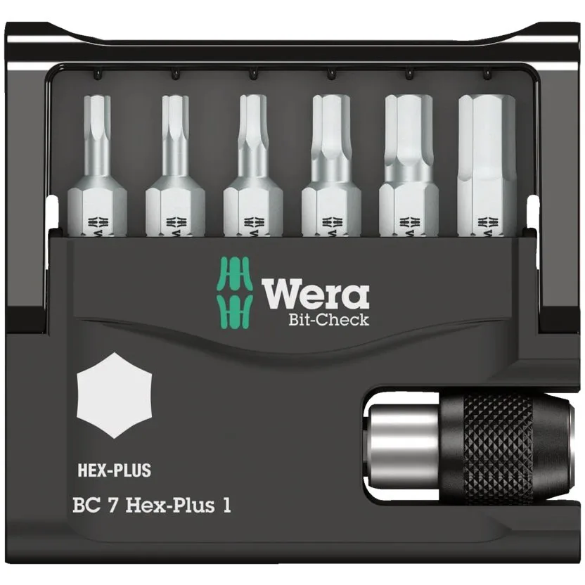 Набор инструментов Wera Bit-Check 7 Hex-Plus 1 — фото производителя