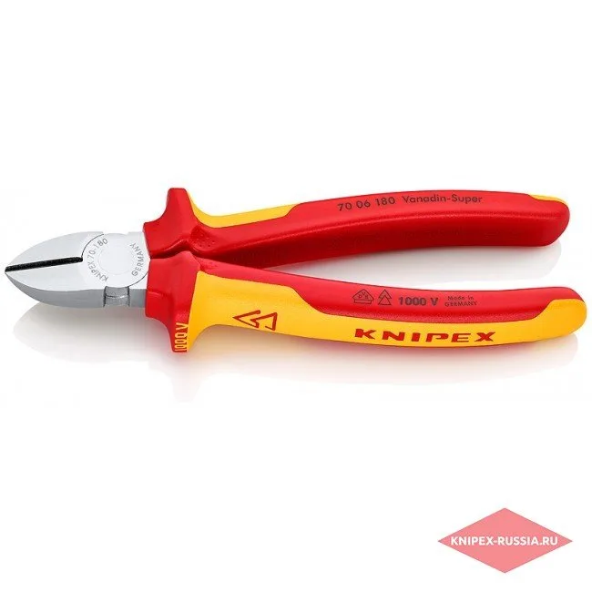 Кусачки боковые Knipex KN-7006180 — фото производителя
