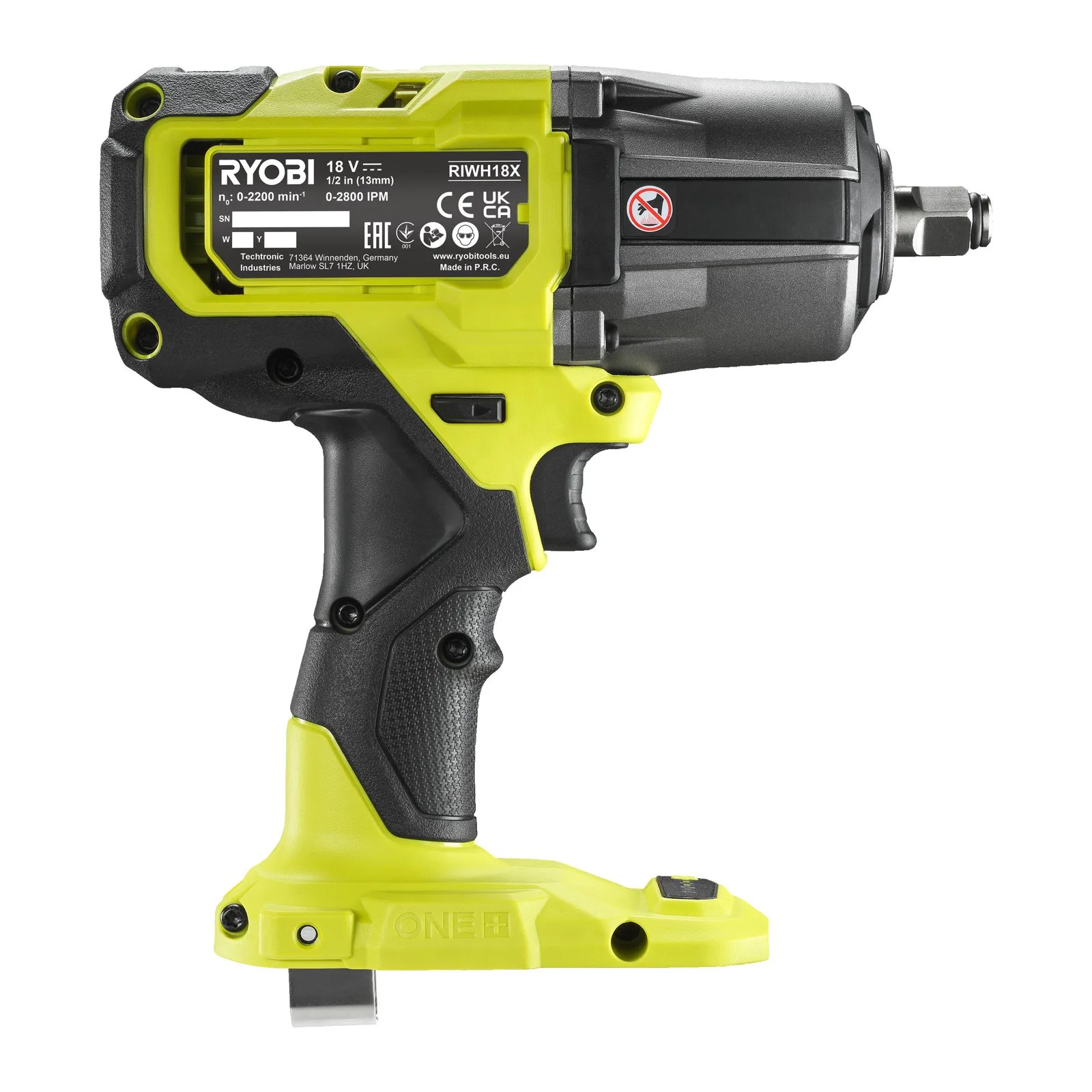 Аккумуляторный гайковерт Ryobi RIWH18X-0 — фото производителя