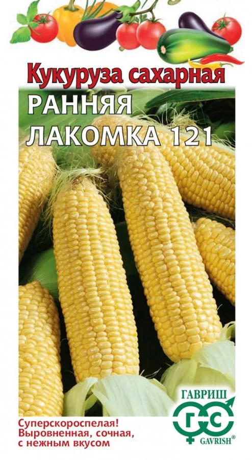 Кукуруза сахарная Ранняя Лакомка 121