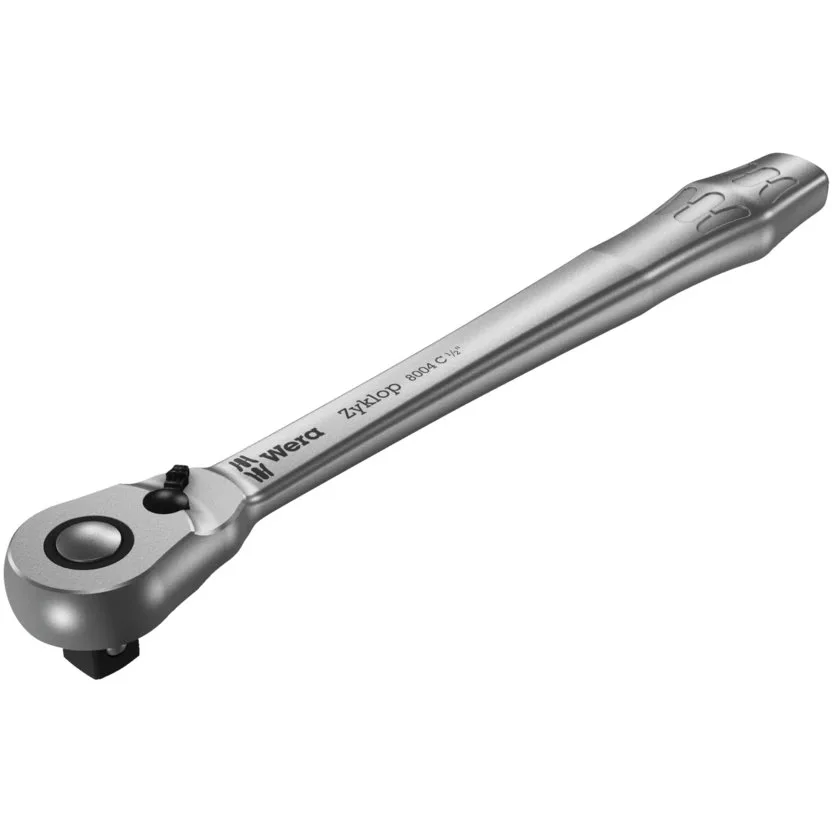 Трещотка Wera 8004 C Zyklop Metal - трещотка, переключение реверса, привод 1/2" — фото производителя