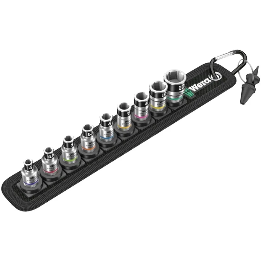 Набор торцовых головок Zyklop с фиксирующей функцией, 1/4" Wera Belt A 1 — фото производителя
