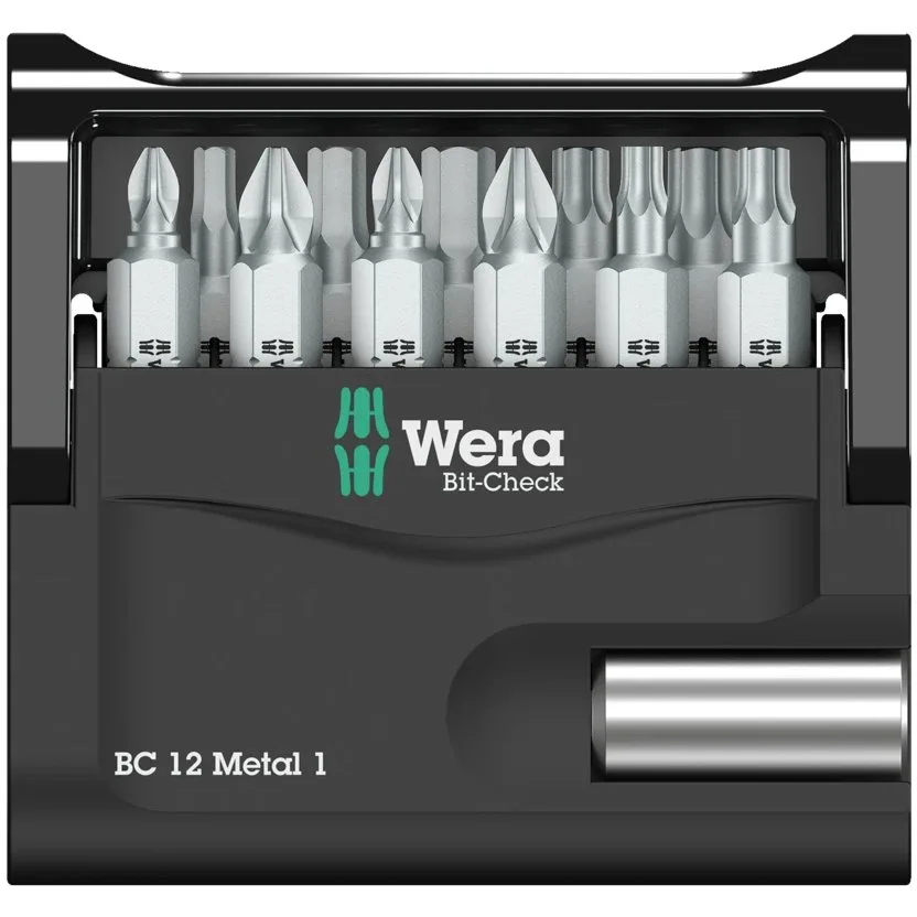 Набор инструментов Wera Bit-Check 12 Metal 1 — фото производителя