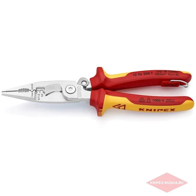 Многофункциональные клещи для электромонтажных работ Knipex KN-1396200TBK