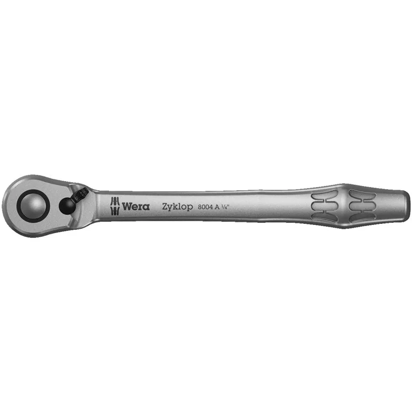 Трещотка Wera 8004 A Zyklop Metal - трещотка, переключение реверса, привод 1/4"