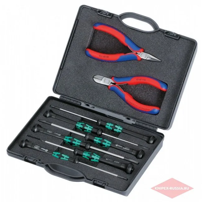 Набор плоскогубцев для работ с электронными компонентами Knipex KN-002018