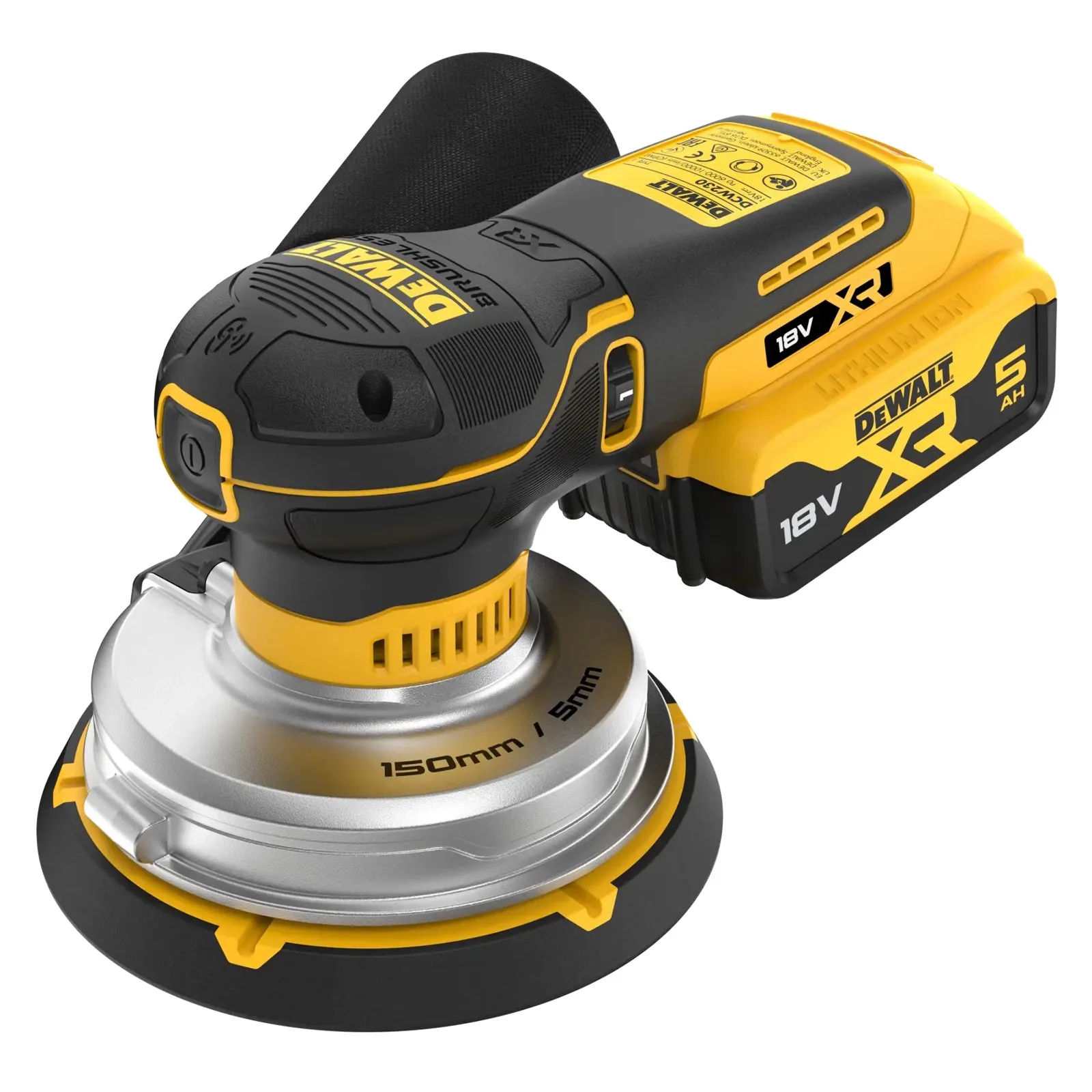 Эксцентриковая шлифовальная машина DeWalt DCW230P2-GB — фото производителя