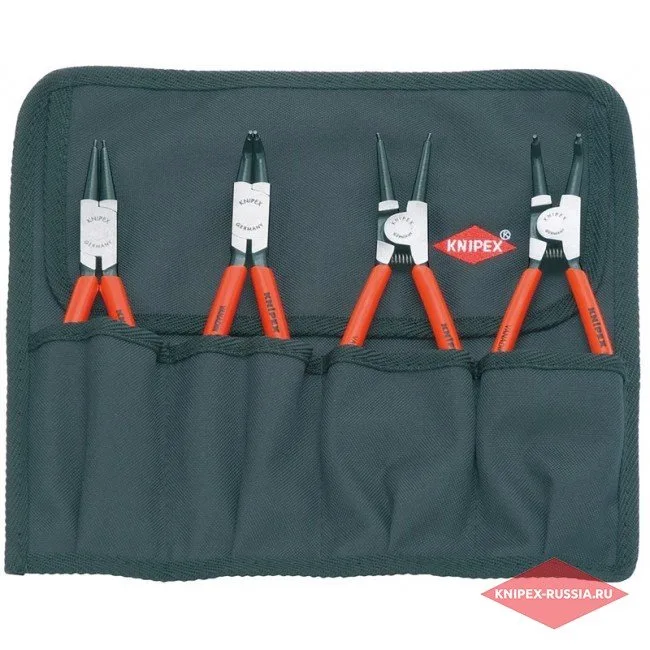 Комплект щипцов для стопорных колец 4 предмета Knipex KN-001956