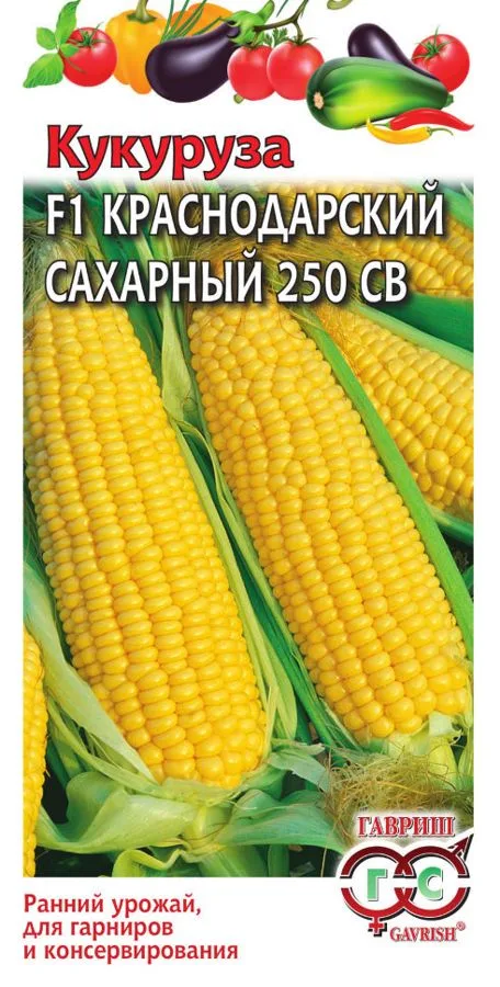 Кукуруза Краснодарский сахарный 250 СВ F1