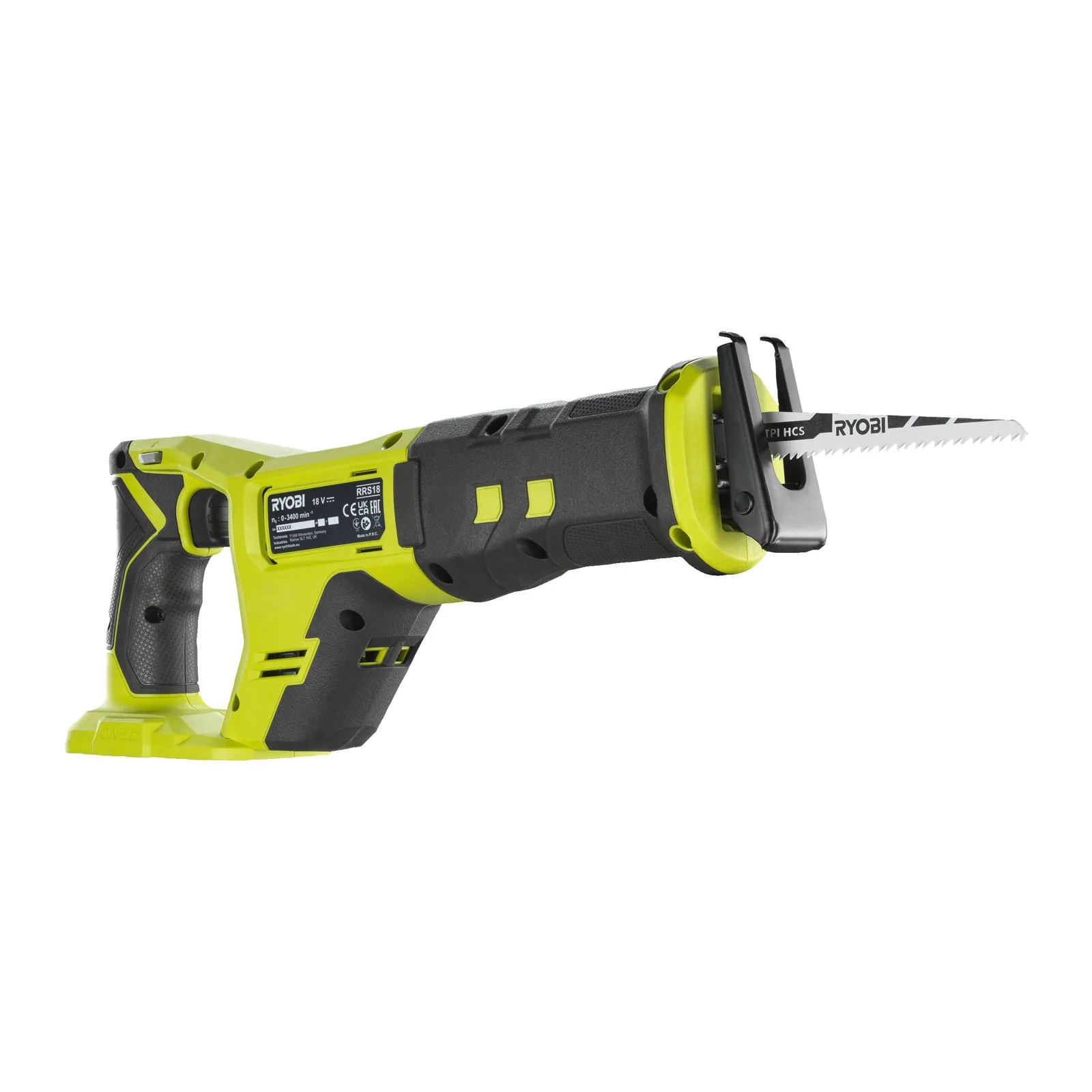 Аккумуляторная сабельная пила Ryobi RRS18-0 — фото производителя