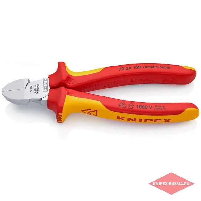 Кусачки боковые Knipex KN-7026160 — фото производителя