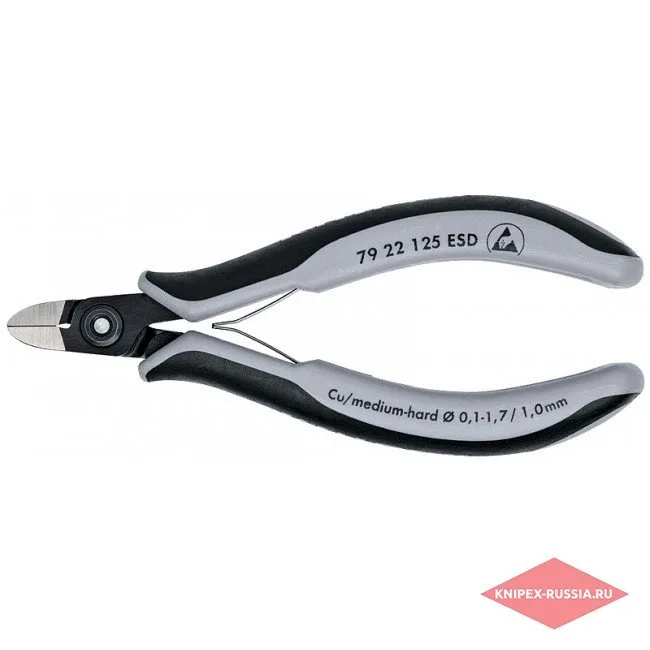 Прецизионные кусачки боковые Knipex KN-7922125ESD — фото производителя