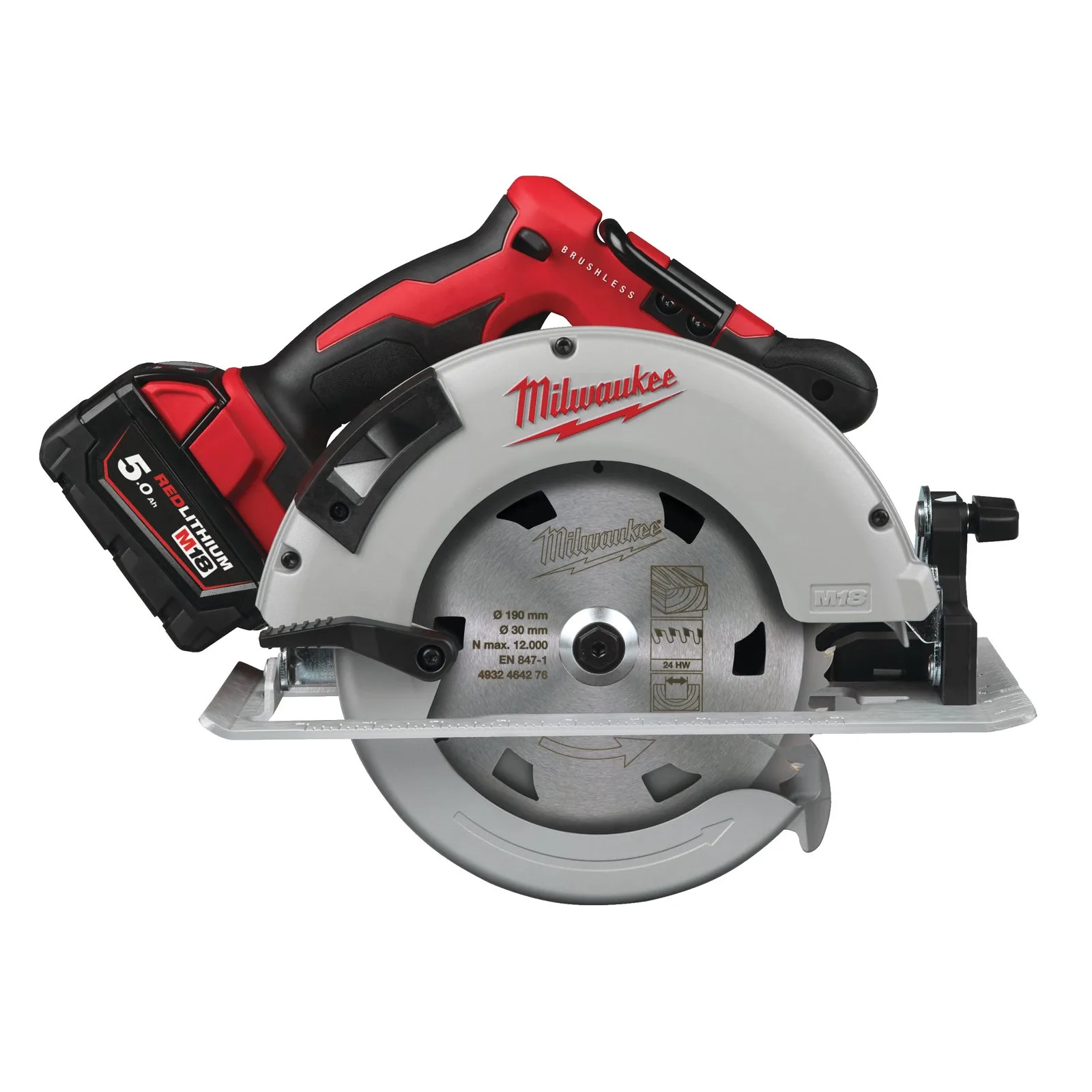 Бесщеточная 66 мм дисковая пила по дереву и пластику Milwaukee M18 BLCS66-502X