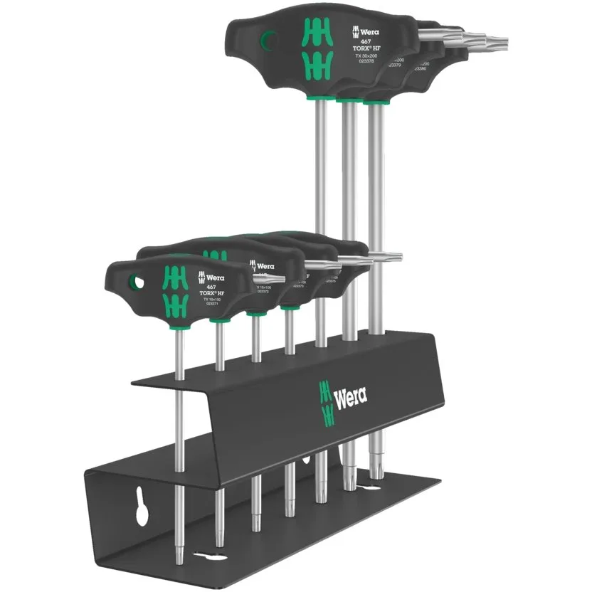 Набор отвёрток TORX®, поперечная ручка, с фиксирующей функцией Wera 467/7 TORX® HF Set 2 — фото производителя