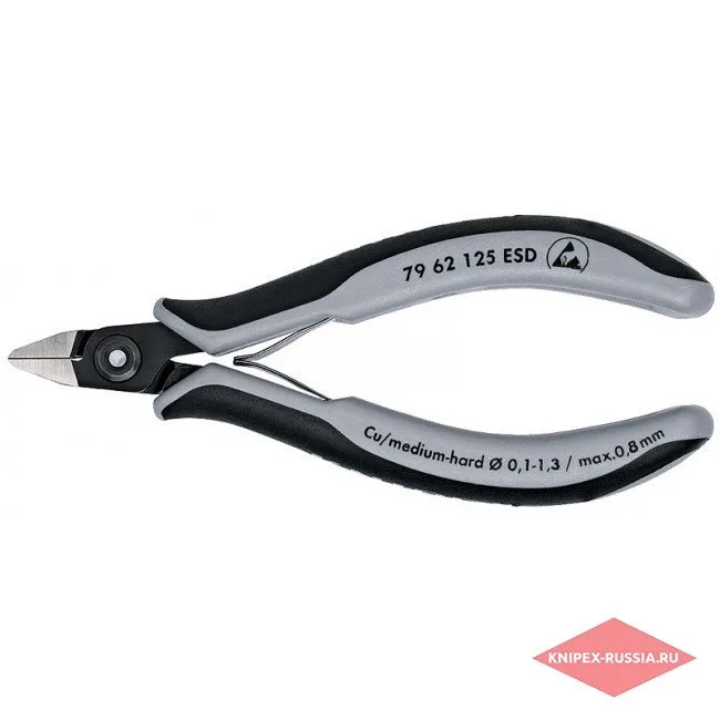 Прецизионные кусачки боковые Knipex KN-7962125ESD — фото производителя
