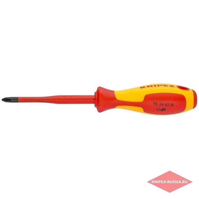 Отвёртка крестовая тонкая Phillips® Knipex KN-982401SL