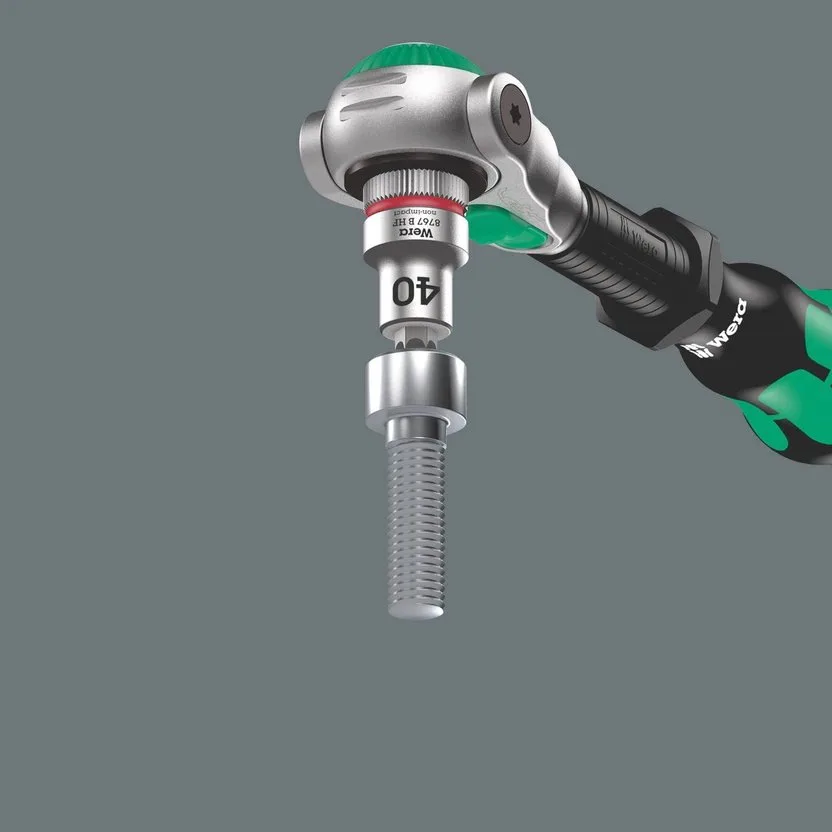 Отверточная головка Zyklop с приводом 3/8", с фиксирующей функцией Wera 8767 B HF TORX® — фото производителя