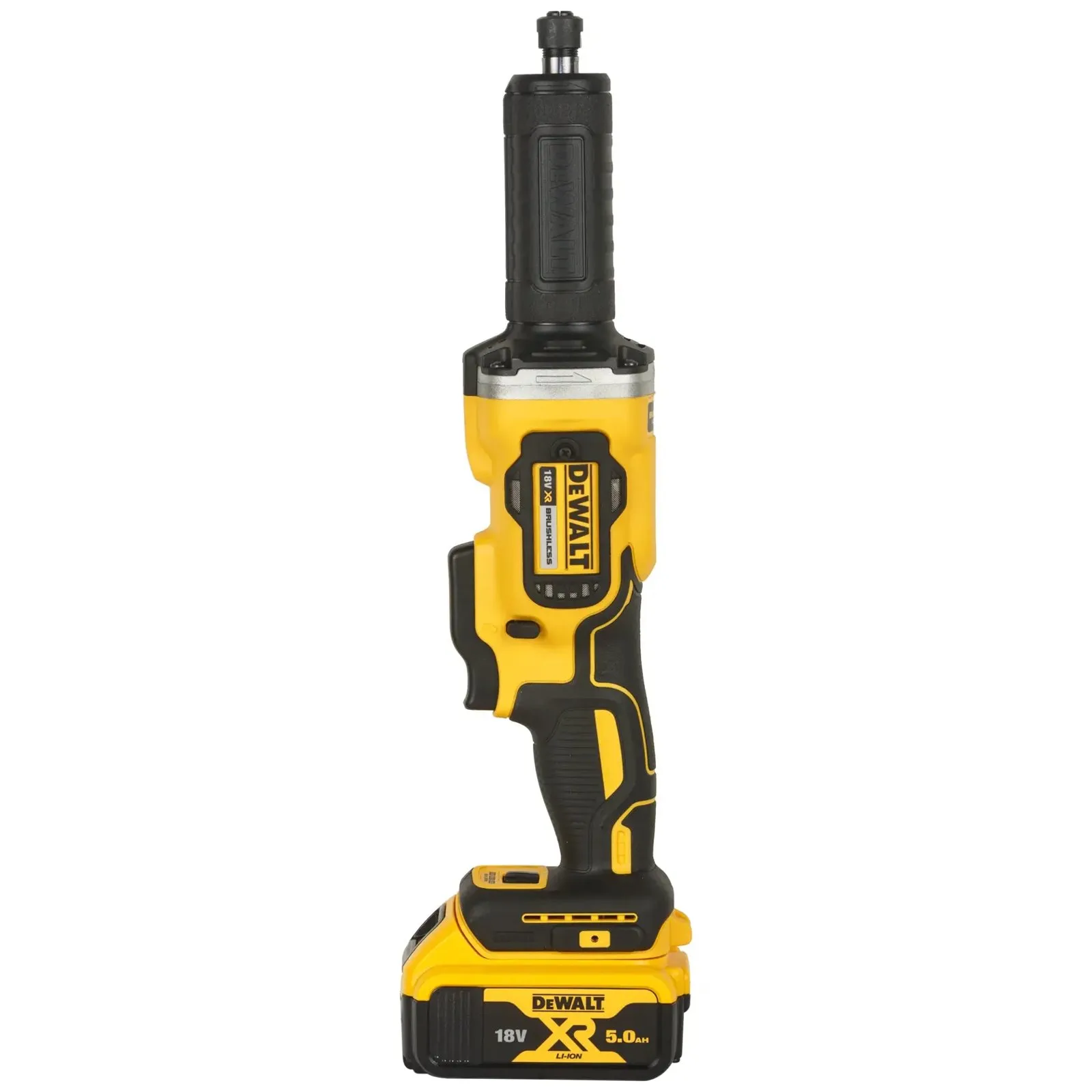 Аккумуляторная прямошлифовальная машина DeWalt DCG426P2-GB — фото производителя