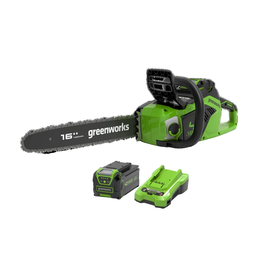 Аккумуляторная цепная пила Greenworks GD40CS18K4 — фото производителя