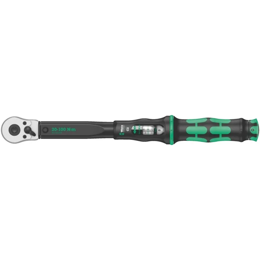 Динамометрический ключ с трещоткой с реверсом, 20-100 Нм Wera Click-Torque C 2