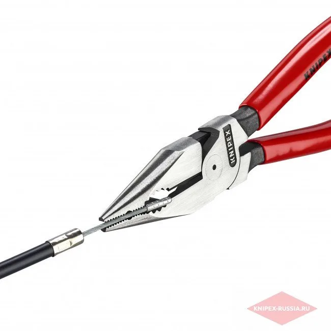 Плоскогубцы комбинированные остроконечные с удлинёнными губками Knipex KN-0821185SB — фото производителя