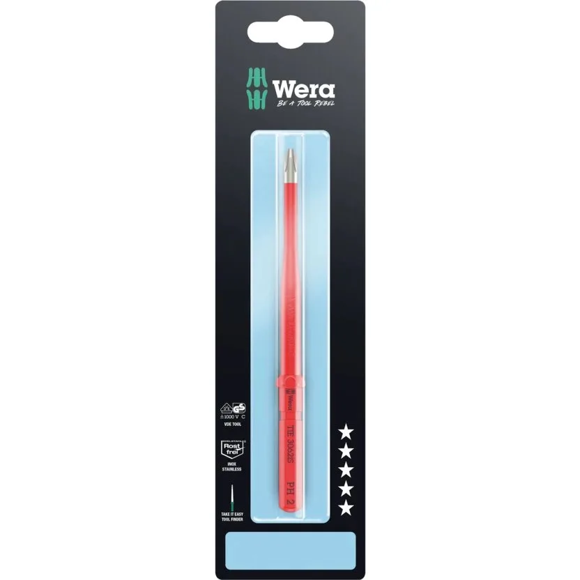 Отвёртка Wera Kraftform Kompakt VDE 3062 iS Take it easy SB, нержавеющая сталь