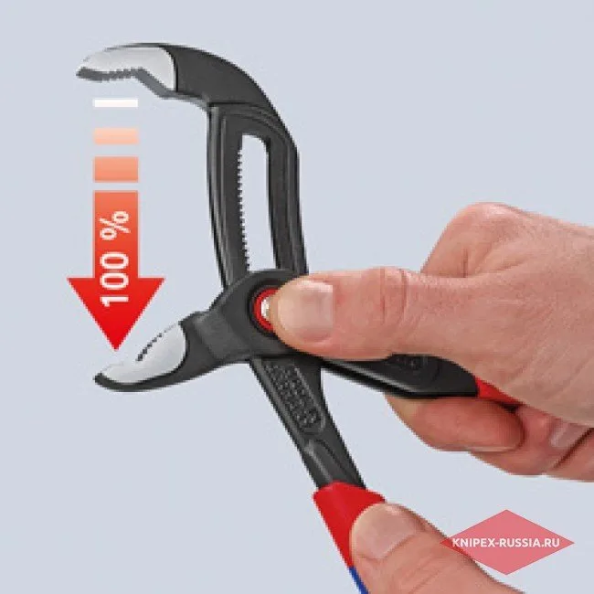 Высокотехнологичные сантехнические клещи Cobra QuickSet Knipex KN-8721250 — фото производителя