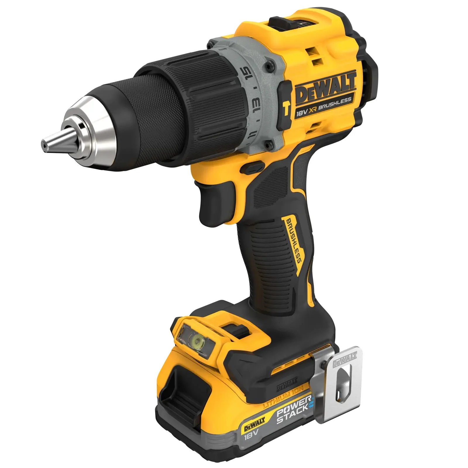 Аккумуляторная ударная дрель-шуруповерт DeWalt DCD805E1T-GB — фото производителя