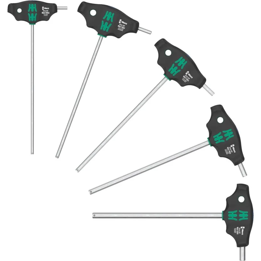 Набор отвёрток Hex-Plus с поперечной ручкой, с фиксирующей функцией Wera 454/5 HF SHK Set 1 — фото производителя