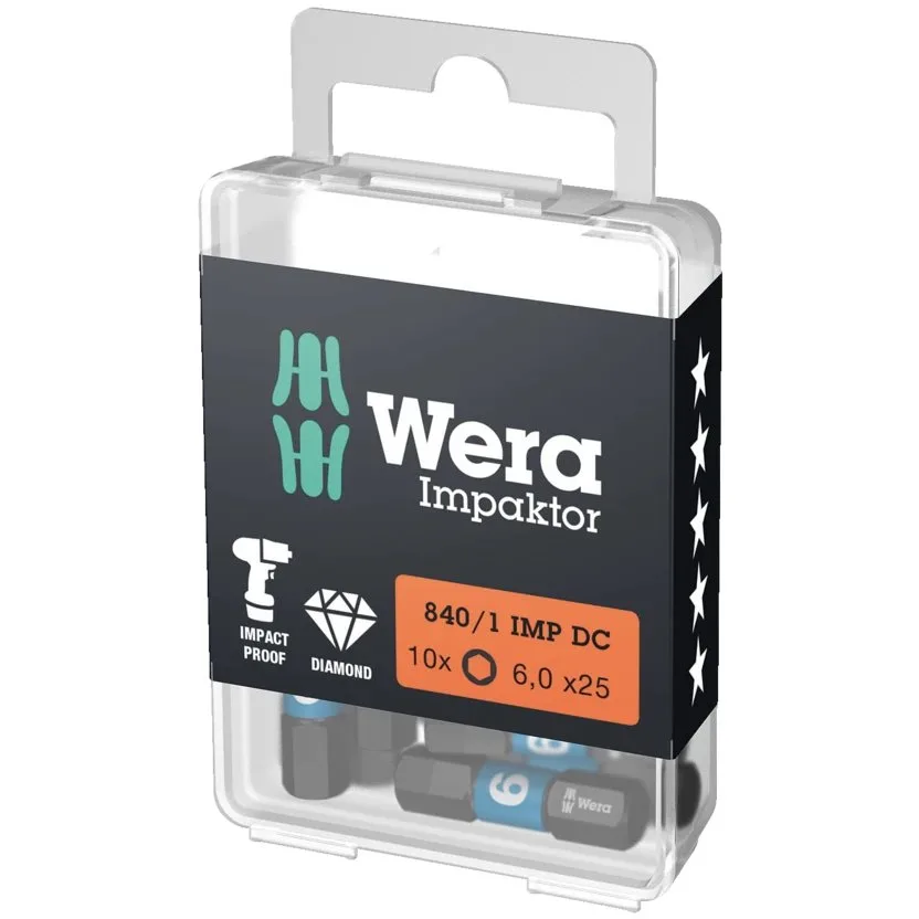 Насадки Wera 840/1 IMP DC Hex-Plus DIY Impaktor