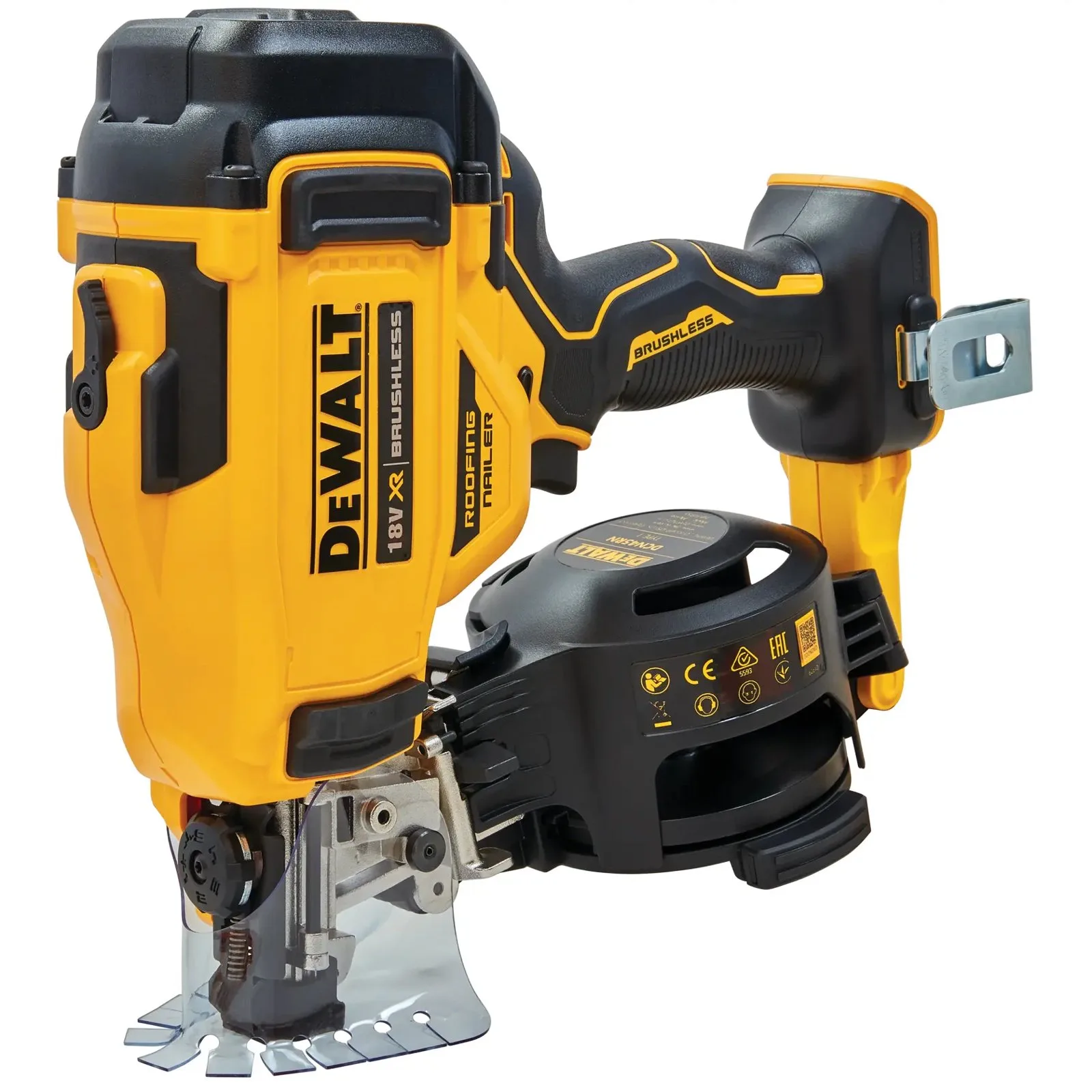 Аккумуляторный гвоздезабивной пистолет для кровли DeWalt DCN45RNN-XJ — фото производителя
