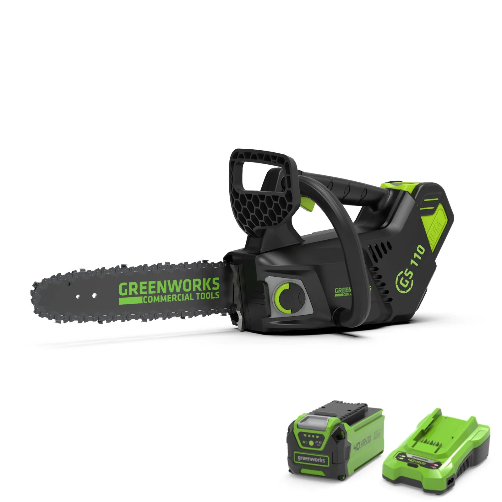 Аккумуляторная цепная пила Greenworks G40TCSK2 — фото производителя
