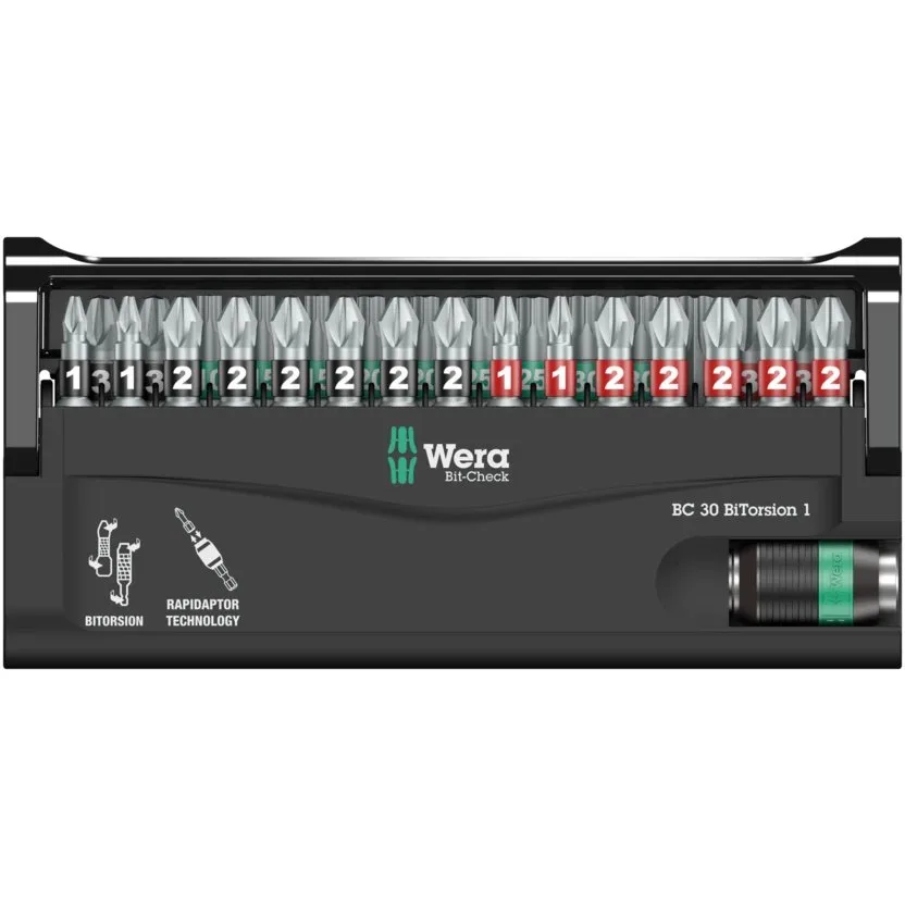 Набор инструментов Wera Bit-Check 30 BiTorsion 1 — фото производителя