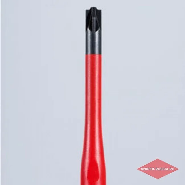 Тонкая отвертка для винтов с шлицем PlusMinus PZ Knipex KN-982501SLS — фото производителя