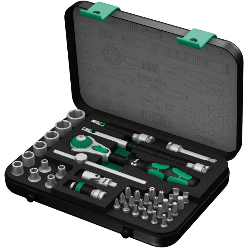 Набор трещоток Zyklop Speed, 1/4" Wera 8100 SA 4 — фото производителя